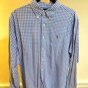 Vintage Ralph Lauren Gingham Button up (Large)
